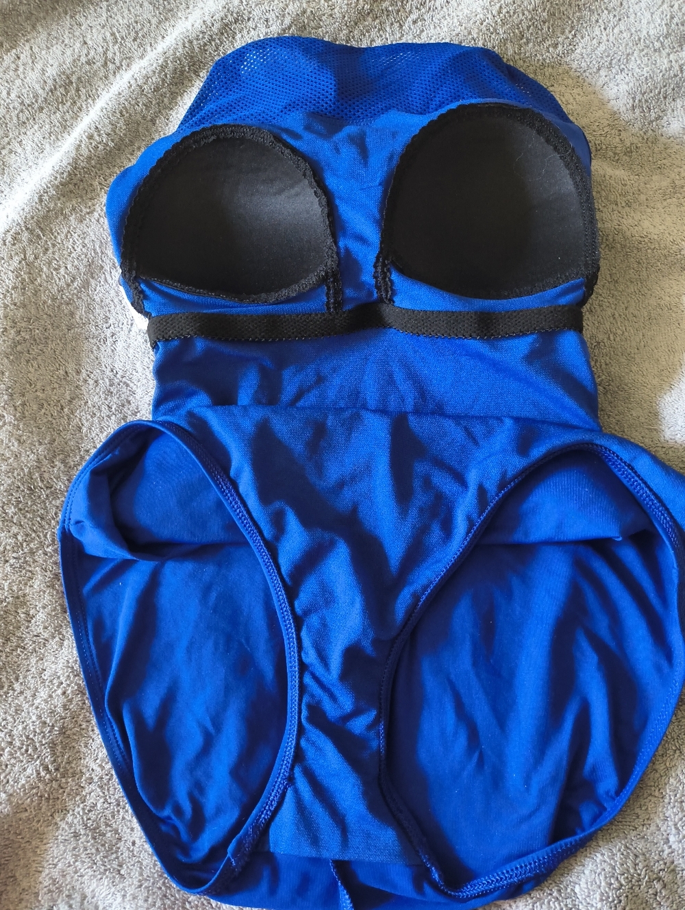 Lauren Ralph Lauren One-Piece Swimsuit Blue Size 10 Summer Beach Poolside Cruise - Picture 12 of 14